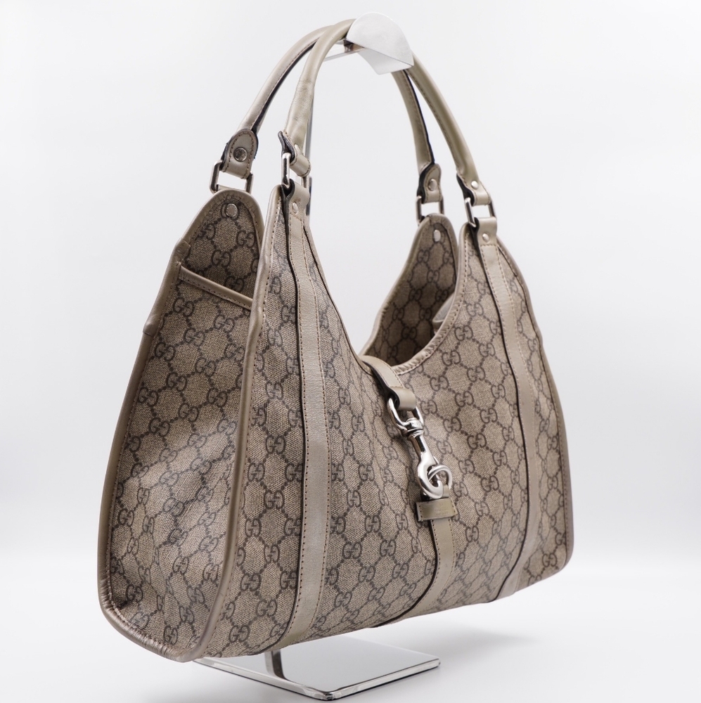 ❌️❌️SOLD❌️❌️BW04 💕 GUCCI GG Plus Monogram Jackie Hobo Bag - Picture 3 of 13